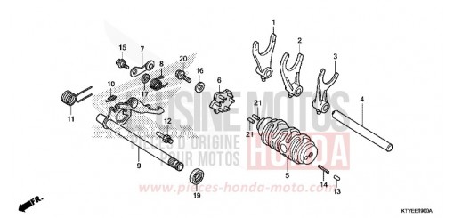 BARILLET DE SELECTION CBR125RTF de 2015